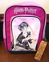 Harry Potter Hogwarts Pink Canvas Fabric Backpack