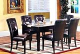 7 Pc Dark Artificial 6 Chairs)