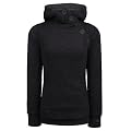 Eight2Nine Women Teddy Fleece Pullover mit Knopfleiste, schwarz