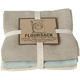 NowDesignsSetof3FloursackTowels,SkyBlueSeries