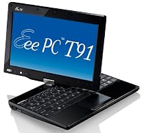 Asus EEE PC T91MT  22,6 cm (8,9 Zoll) Netbook (Intel Atom Z520 1.3GHz, 1GB RAM, 32GB SSD, Intel GMA 500, Win 7 HP) schwarz
