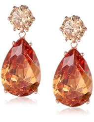 nOir Curb Chain Cubic Zirconia Drop Earrings