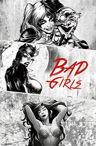 Batman - DC Comcis Poster / Print (Bad Girls B&W - Harley Quinn, Poison Ivy & Catwoman) (Size: 24