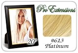 20″ Inch #613 Platinum Blonde Pro Extensions Premier REMI Human Hair Extensions