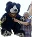 GIANT 48 SOFT STUFED TEDDY BEAR WITH LEATHER-LIKE PAWS- COLOR: BLACK
