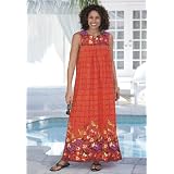 Sleeveless Lounger (CORAL FLORAL GRID,1X)