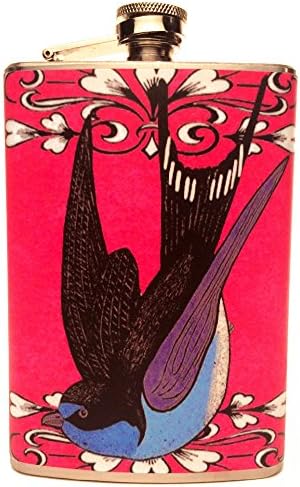 The Life Imagined Swallow Stainless Steel Flask, 8-Ounce