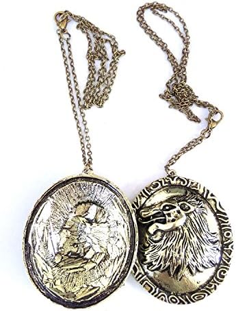 Alloy Vintage Gold Lion King Pendant Necklace House Lannister, Totem(2pcs)