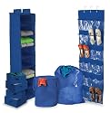 Honey-Can-Do BTS-01584 Closet/Dorm Organization Kit, Blue