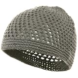 Hand Crocheted Beanies (01)-Grey W16S28E