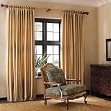 Serico Silk Draperies - Brown, 96"L x 48"W - Frontgate