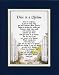 "Once In A Lifetime" A Valentine Gift. Touching 8x10 Poem, Double-matted In Navy/White And Enhanced With Watercolor Graphics.