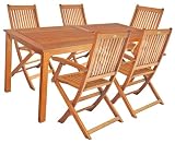 LuuNguyen - Winarm Outdoor Hardwood 7-Piece Dining Set (Natural Wood Finish)