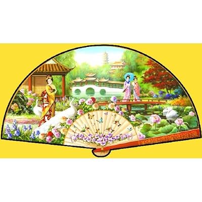 Japanese Garden Shaped Jigsaw Puzzle by T. C. Chui 1000pc