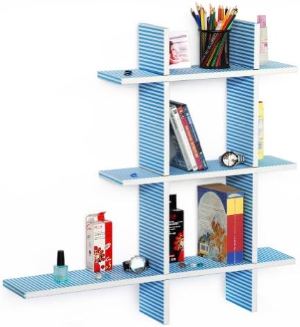Trista - [Sailor Stripe-A] Leather Cross Type Shelf / Bookshelf / Floating Shelf (5 pcs)