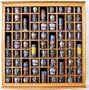 71 Shot Glass Display Case Holder Cabinet Rack, Glass Door, Solid Wood, Oak Finish (SC08-OA)