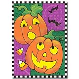 Happy Halloween Pumpkins Garden Flag