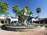 IMAGE OF Bronze Horse Fountain in the Up-Market 5th Avenue Shopping District, Scottsdale, Phoenix, USA Premium Photographic Poster Print by Ruth Tomlinson, 9x12