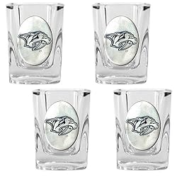 Nashville Predators NHL 4pc Square Shot Glass Set by Great American Products