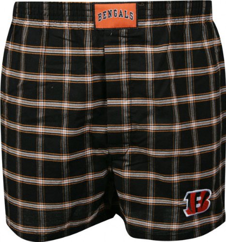 Buy Cincinnati Bengals Kickin' Back Plaid Boxer Shorts