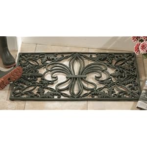 26 Elaborate Fleur de Lis Cut-Out Boot Scrape Doormat by CC Home Furnishings