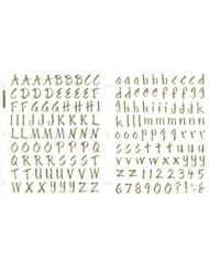 Art and Craft Supply: Sticko 1-Inch Susy Ratto Brush Letter Stickers, Golden Foil - EKS