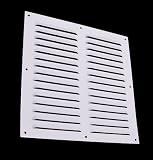 Produkt-Bild: L&uuml;ftungsgitter LG-3030 W Alu Wei&szlig; 300 x 300 mm Abluftgitter Lamellengitter Wetterschutzgitter