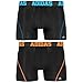 adidas Men's Sport Performance Climacool Trunk Underwear (2 Pack), Black/Solar Blue/Solar Orange, Large