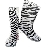 32%OFF!!オシャレなハーフ丈ワンピ・ブーツインにもぴったりレディス・レインブーツ・長靴・Ladies Rain Boots《ZEBRA25cm》