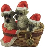 3.25 Amercian Kennel Club Schnauzers in a Basket Dog Christmas Figure