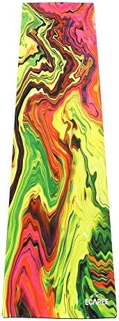 ECAREE F030Mat021 Abstract Style Yoga Mat Set - Pattern 1, Eco-friendly 2 in 1 Design, Foldable &amp; Portable, Only 3 MM Thick, Easy Cleaning, with Yoga Strap and Spray Bottle, for Yoga &amp; Other Exercise