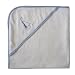 Powell Craft Boat Baby Boys Hooded Towel – White with embroidered blue boat. A great new baby gift!