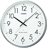 CASIO (カシオ) 電波アナログ掛け時計 オフィスタイプ シルバー IC-2000J-8JF IQ-2000J-8JF
