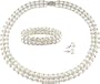 Cultured Freshwater Pearl 7-8mm and Silver Bead Jewelry Set