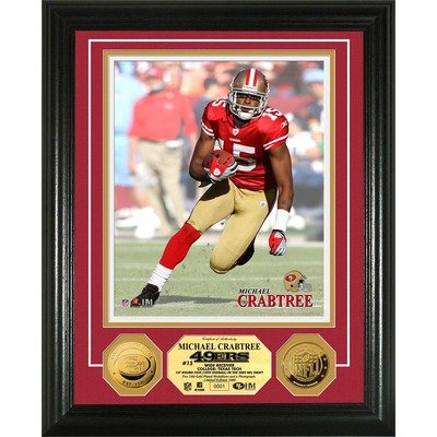 Highland Mint NFL San Francisco 49ers Michael Crabtree 24KT Gold Coin Photomint