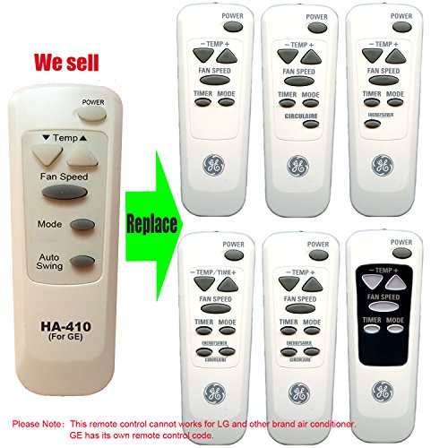 HA-410 Replacement for GE Air Conditioner Remote Control 6711A20035H Works for AGD14AA AGD14AAG1 AGD18DA AGD18DAG1 AGQ18DA AGQ18DAG1 AGQ24DA AGQ24DAM1 AGQ24DB AGQ24DBG1