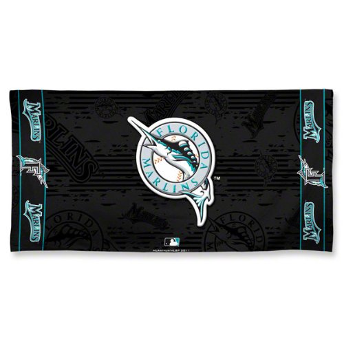 Florida Marlins Beach Towel: 30x60 Fiber Reactive