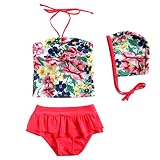 KSWIM-B4008 110/120/130/140/150cm スイムキャップ付水着 ワンピース3点セット ワンピース・ワンピ・子供水着・子供 水着...