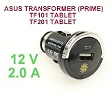 NTK 12V 2.0 A MINI BULLET STYLE CAR CHARGER FOR ASUS Eee TRANSFORMER TF 101 TRANSFORMER PRIME TF 201 TABLET NEW