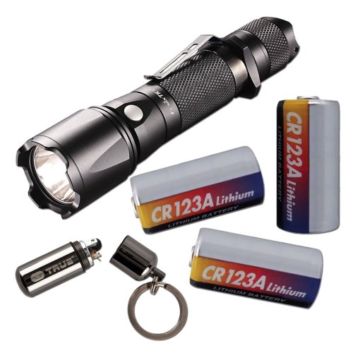  Fenix TK15 S2 Flashlight High Performance Cree XP-G R5 LED Light 337 Lumens - New Model! + 3 pcs CR123a (DL123a) 3v Lithium Battery + FireStash Keyring Lighter 