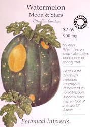 Watermelon Seeds Moon and Stars Certified Organic Heirloom Seeds