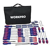 WORKPRO W000808A Screwdriver with carrying bag, 130 Piece [並行輸入品]