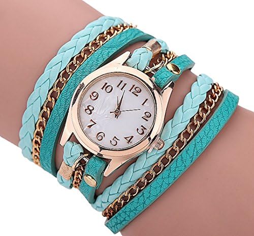 Casual Leather Bracelet Wrist Watch for Women by Trendhi - Green
