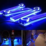 Zone Tech 4in1 12V Car Auto Interior LED Atmosphere Lights Floor Decoration Lamp Blue