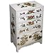 EXP Handmade Furniture - 37" White Chinese Lacquer Wood Dresser/ Cabinet - Seasonal Flowers Design