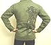 BC Ethic Military Shirt Jacket Distressed Geisha Skull Design Small - XL