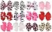HipGirl Boutique Girls 12pc Set 3" Grosgrain Ribbon Pinwheel Hair Bow Clips, Barrettes-One Size, in Gift Box