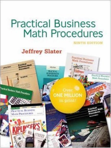 PRACTICAL BUS MATH PROCEDURES With Student DVD, WSJinsert,BMathHandbook