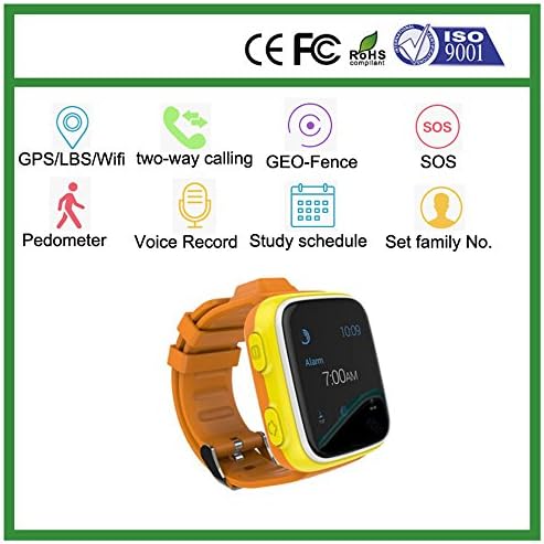 ROYALFiT GPS/LBS/Wifi Voice Record SOS Study Schedule Kids GPS Smart Watch DS-C603 2G GSM SIM for Android/iOS Yellow
