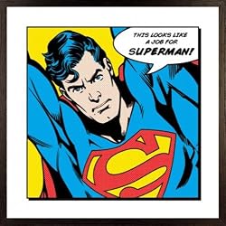 Superman - Framed DC Comics Art Print / Poster (Size: 16" x 16")